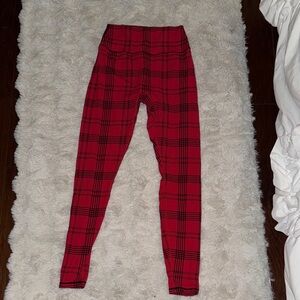BuffBunny Women's Red Plaid Leggings